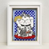 画像: 『招き猫  -猫づくし』もとゆきこ【ペン画】